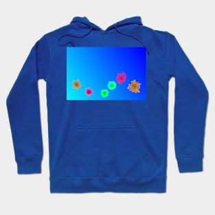 border abstract flower Hoodie